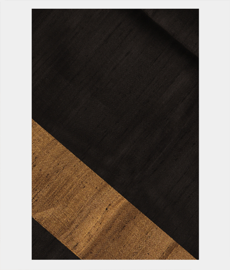 Black Woven Raw Silk Saree T212993-image