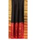 Black Woven Raw Silk Saree T2129932