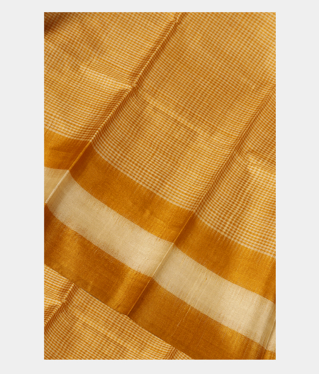 Yellow Tussar Printed Saree T281188-image