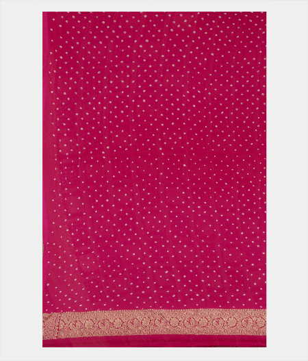 Magenta Bandhani Georgette Silk Saree T2518223