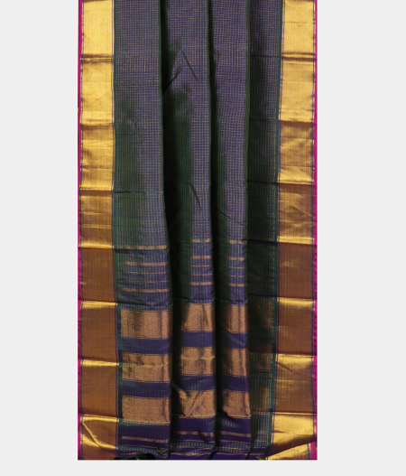 Peacock Blue Handwoven Kanjivaram Silk Saree T2725222