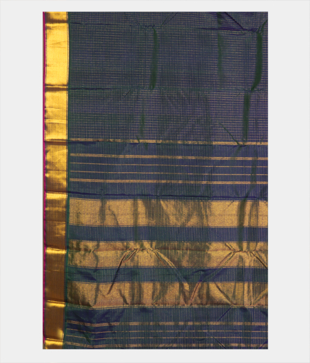 Peacock Blue Handwoven Kanjivaram Silk Saree T2725224