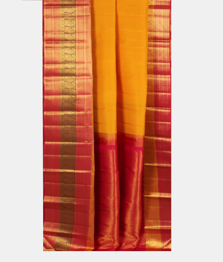 Yellow Handwoven Kanjivaram Silk Saree T2835392
