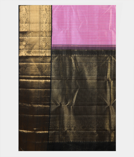 Lavender Pink Handwoven Kanjivaram Silk Saree T1523494