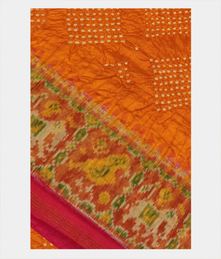 Yellow Bandhani Patola Silk Saree T283485-image