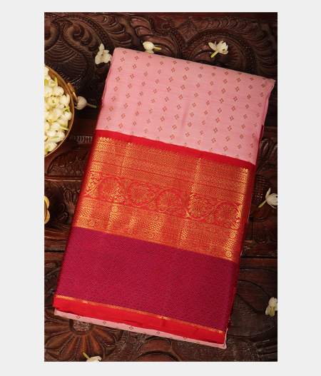 Pink Handwoven Kanjivaram Silk Saree T282686-image