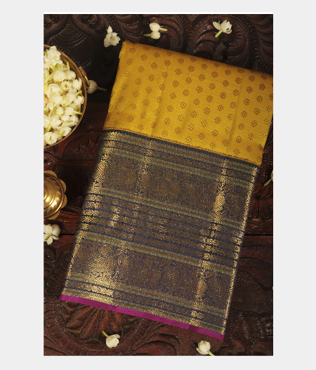 Yellowish Green Handwoven Kanjivaram Silk Saree T280591-image