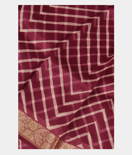 Purple Kora Organza Printed Saree T189387-image