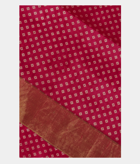 Magenta Printed Raw Silk Saree T281684-image