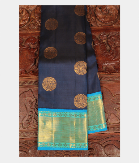 Blue Handwoven Kanjivaram Silk Saree T279049-image