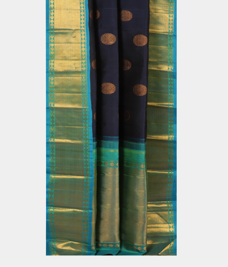 Blue Handwoven Kanjivaram Silk Saree T2790492