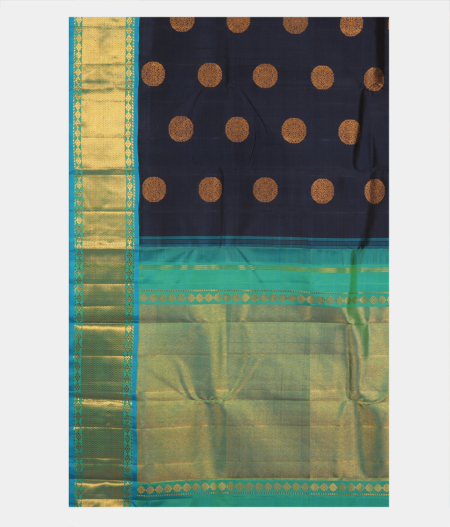 Blue Handwoven Kanjivaram Silk Saree T2790494