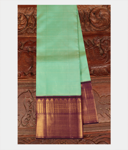Bluish Green Handwoven Kanjivaram Silk Saree T282439-image
