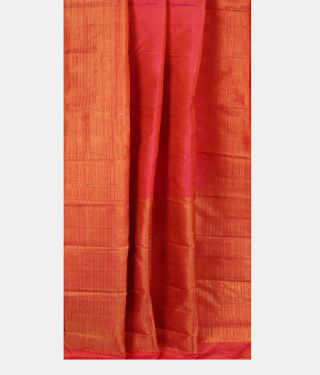 Pinkish Orange Handwoven Kanjivaram Silk Saree T2680992