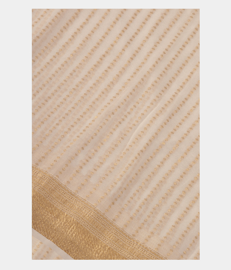 White Banaras Georgette Silk Saree T275674-image