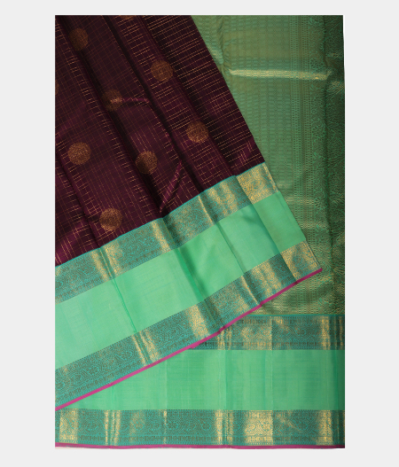 Purple Handwoven Kanjivaram Silk Saree T2835232