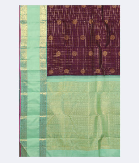 Purple Handwoven Kanjivaram Silk Saree T2835234