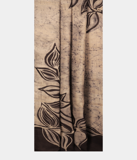 Off-White Tussar Printed Saree T2838122