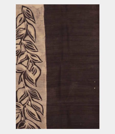 Off-White Tussar Printed Saree T2838123