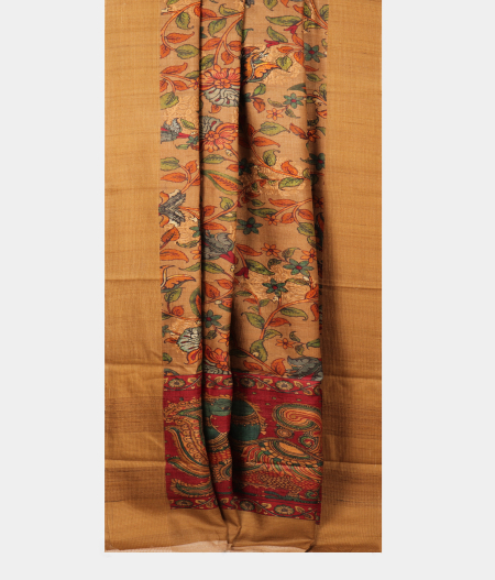 Beige Tussar Printed Saree T2839952