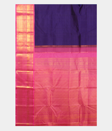 Blue Handwoven Kanjivaram Silk Saree T2796304