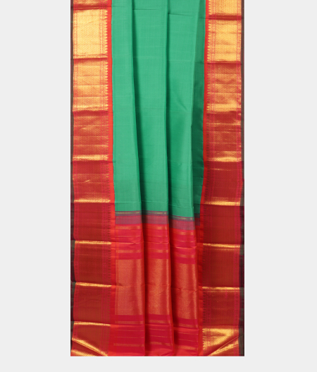 Green Handwoven Kanjivaram Silk Saree T2607542