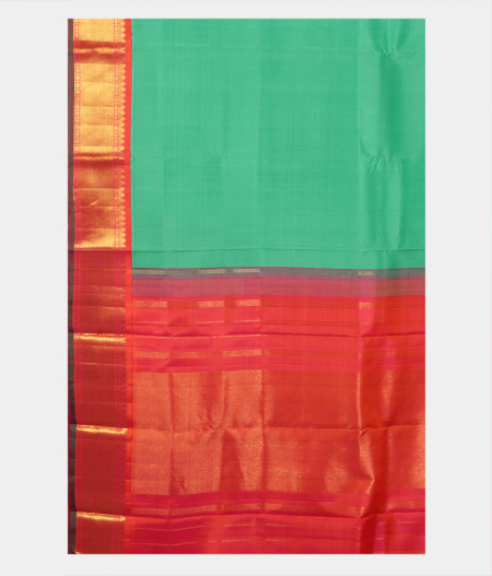 Green Handwoven Kanjivaram Silk Saree T2607544