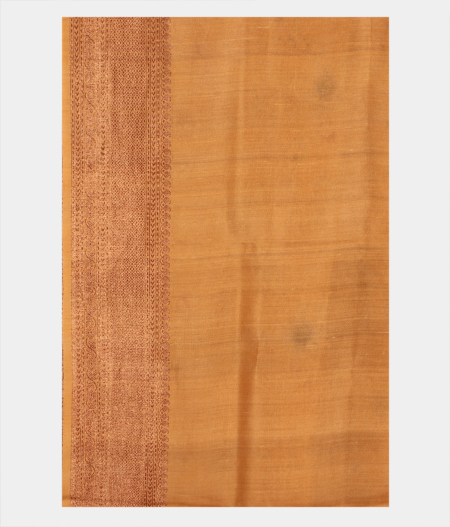 Light Yellow Tussar Printed Saree T2825093