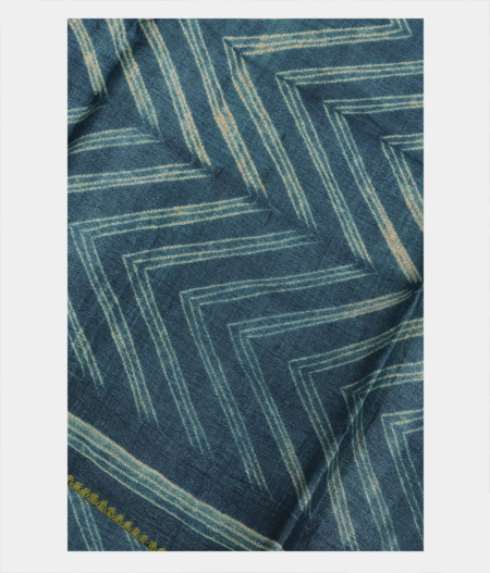 Blue Tussar Printed Saree T282169-image