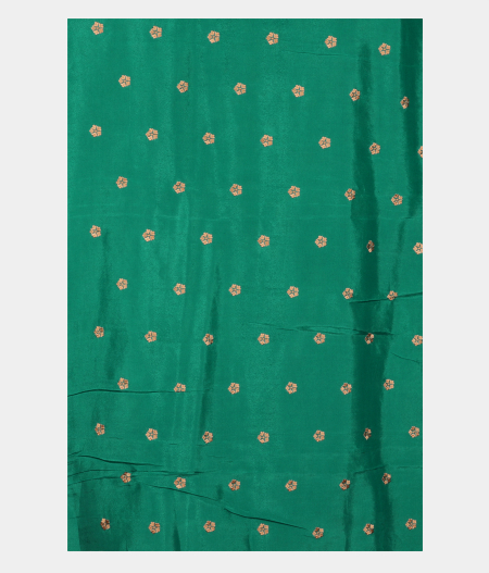 Teal Green Kora Organza Embroidery Saree T2727693