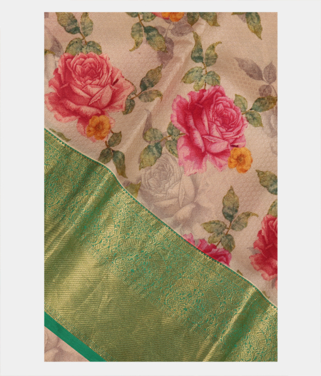 Grey Printed Soft Silk Saree T282454-image