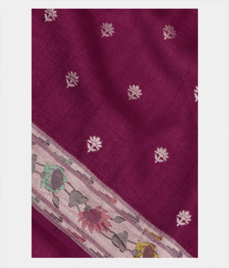 Purple Tussar Georgette Silk Saree T166755-image