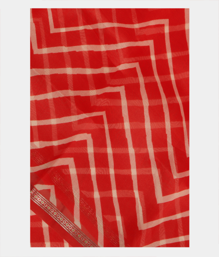 Red Kora Organza Printed Saree T268500-image