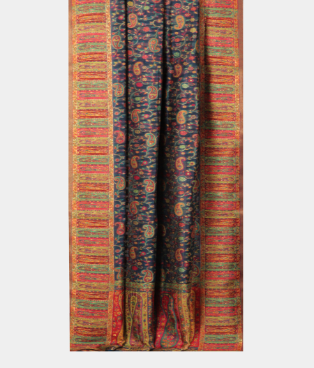 Blue Cashmere Kani Silk Dupatta T2680252