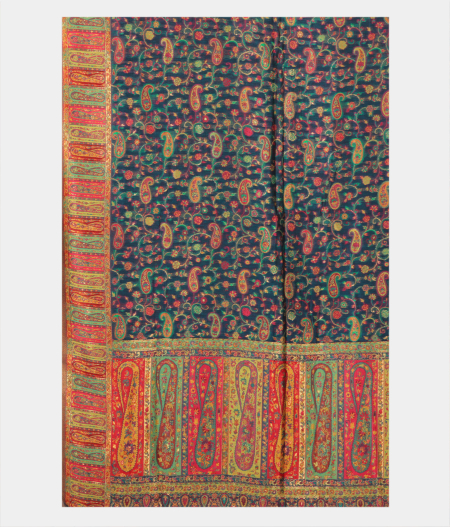 Blue Cashmere Kani Silk Dupatta T2680253