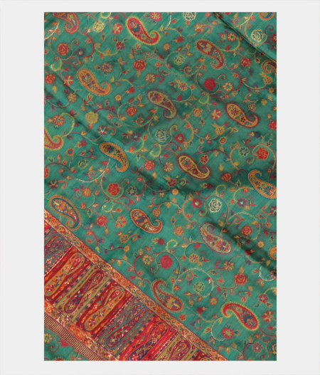 Green Cashmere Kani Silk Dupatta T268022-image