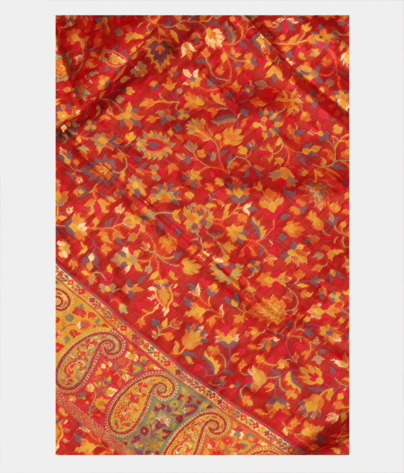 Red Cashmere Kani Silk Saree T268020-image