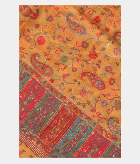 Yellow Cashmere Kani Silk Dupatta T268019-image