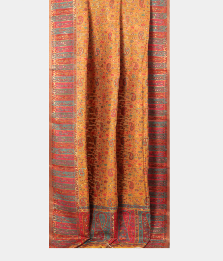 Yellow Cashmere Kani Silk Dupatta T2680192