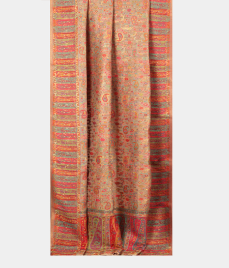 Beige Cashmere Kani Silk Dupatta T2017392