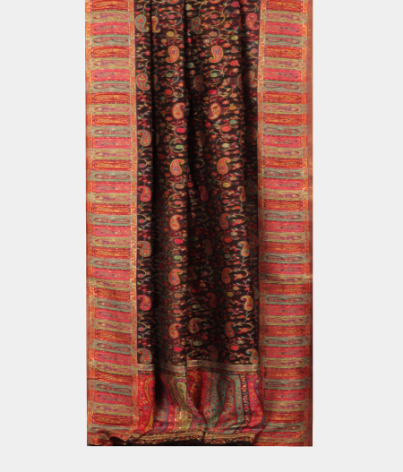 Black Cashmere Kani Silk Dupatta T2680352