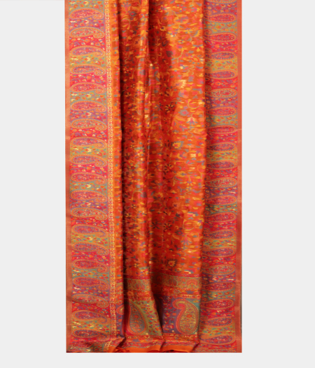 Orange Cashmere Kani Silk Dupatta T2017492