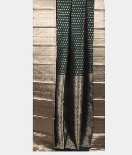 Teal Blue Handwoven Kanjivaram Silk Saree T2753692