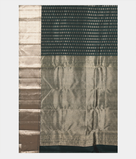 Teal Blue Handwoven Kanjivaram Silk Saree T2753694