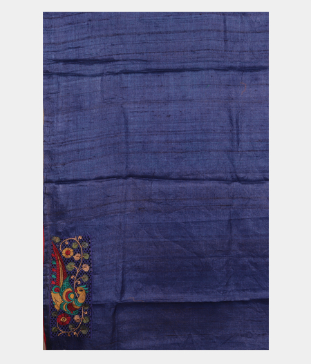 Blue Tussar Cut Work Saree T2834763