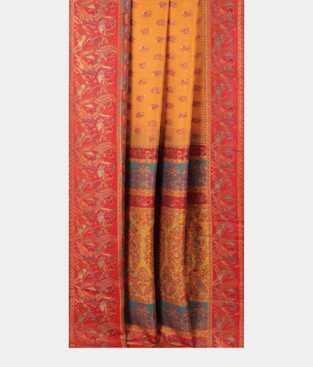 Yellow Cashmere Kani Silk Saree T2851622