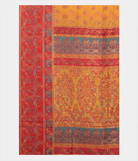 Yellow Cashmere Kani Silk Saree T2851624