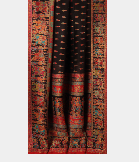 Black Cashmere Kani Silk Saree T2851542