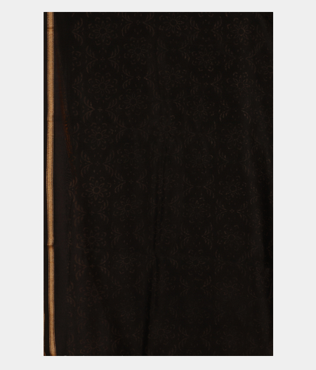 Black Soft Printed Cotton Saree T2396084