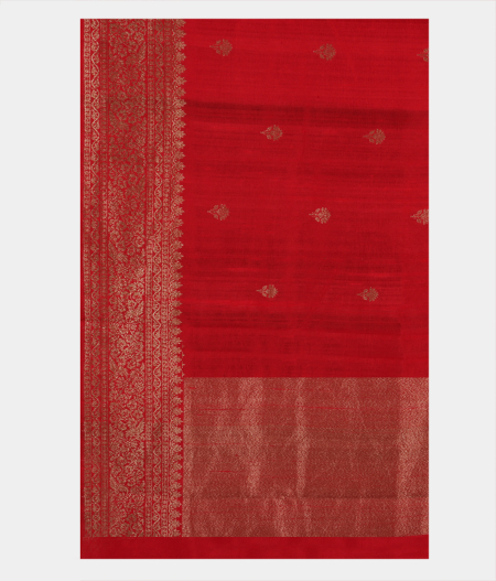 Red Banaras Tussar Saree T2842654